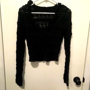 Metalicus black lacy cardigan